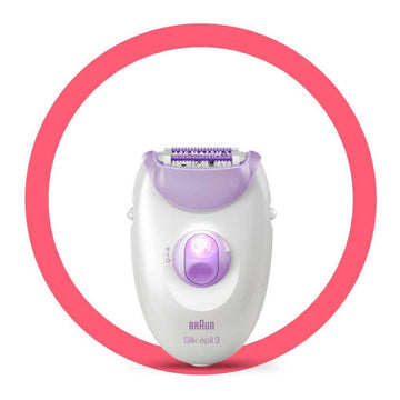 Silk-Épil 3 3-170, Epilator For Long-Lasting Hair Removal - White/Purple